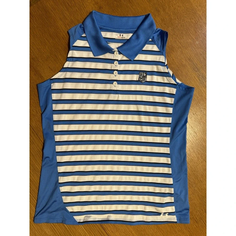 Under‎ Armour HeatGear Ridgewood Country Club Golf Polo Women's Large Blue